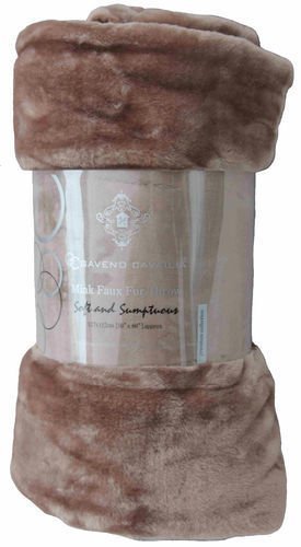 Artistic Fashionista Luxury and Soft MINK FAUX FUR THROW – A touch of Luxury to your room! (Large: 200x240cm, Mink)
