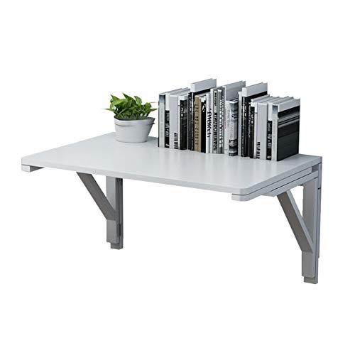 Bureau Pliant pour Petit Espace et Table Murale Rabattable Blanche - 2