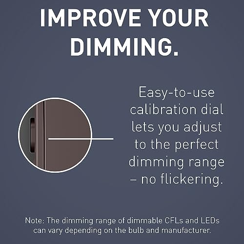 Image of Legrand Radiant 450W Preset Decorator Rocker Dimmer Light Switch, Dimmable for LED and CFL Bulbs with Locator, Single Pole /3-Way, RH453PDBCCV6, Dark Bronze, 1 Count