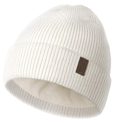 Image of Wmcaps Winter Beanie for Men Women, Fleece Lined Beanie Soft Warm Knit Hat Ski Stocking Cuffed Cap