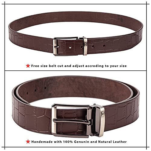 Image of HORNBULL Mens Tosca Leather Belt | Top Grain Formal and Casual Mens Belt