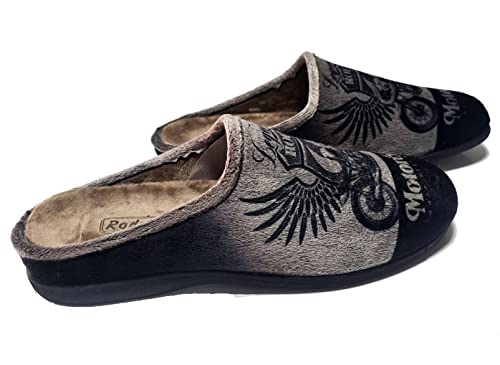 Zapatillas casa hombre cómodas Originales Ruta 66 Motocicleta - Hechas en España (numeric_40) Cover