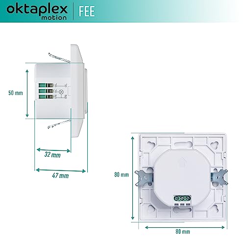 Bewegungsmelder Unterputz Oktaplex Fee mit 180° Erfassungswinkel