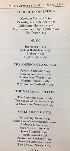 Impossible H. L. Mencken, The 0385262086 Book Cover