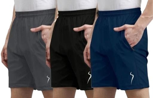 Mahira Hosiery Pack of 3 Sports Shorts for Men | Comfortable Lycra Half Pants for Gym & Daily-picture-23