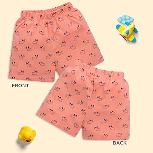 Image of LuvLap Baby Boys & Girls Regular Fit 100% Cotton Shorts Pack of 6