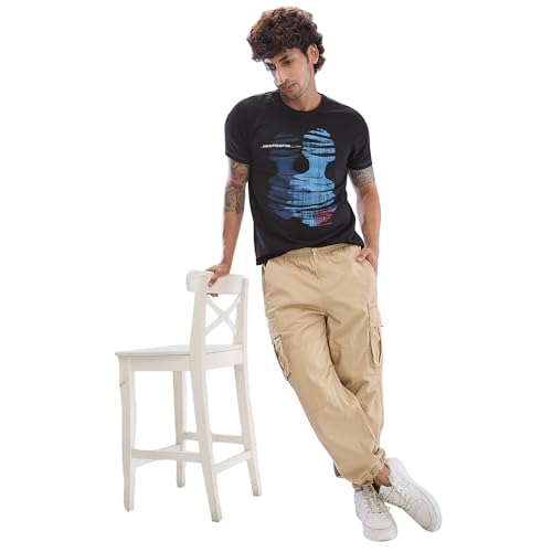 Image of Spykar Regular Fit Cargo Pants for Men