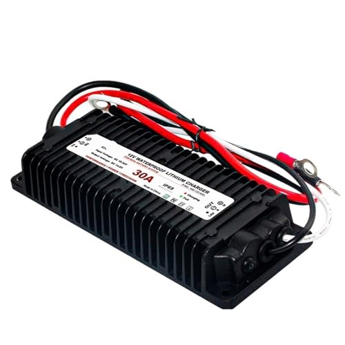 WUZDPRCJ 1pcs DC 10-36V 12V 24V 36V to 14.6V 29.2V 43.8V Lithium Battery Charger Waterproof IP65 for Boat Car Dual Battery(43.8V 10A_Without Acc Wire)