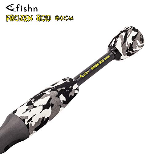FISHN FROZEN Eisangel – Eisrute – Eisangelrute – Länge: 80cm – hohe Belastbarkeit – handlich und leicht – Carbon - zum Angeln auf alle Fischarten wie Raubfische - Hecht, Barsch Zander, Forelle - Image 4