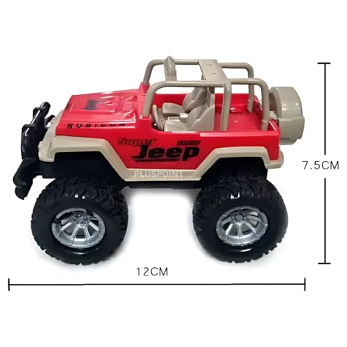 Image of PLUSPOINT Monster Jeep Truck Car Toy Friction Powered 4x4 Mini Rock Crawler, Off Road Set of 3 Cars Crawler 360� Rotating Monster Truck Toys for 3-5 Year Old Boys and Girls - Toddler Car Toys Gifts