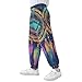 Selerdon Boys Athletic Jogger Mandala All Seeing Eye Colorful Performance Sweatpants Soft Kids Pants with Cuffed Ankles and Pockets Comfy Elastic Waist Bottoms Winter Clothes for Play Sports