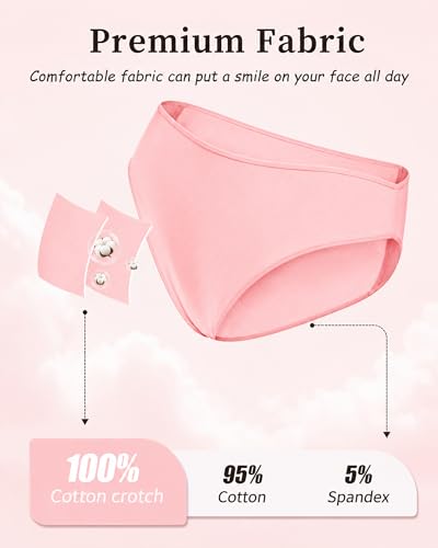 Image of UNDER THE SEA Cotton Underwear for Women 6 Pack Sexy Bikini High Cut Breathbale Cheeky Panties Underwear Womens Lingerie