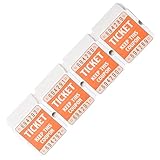 L LIKED Orange Raffle Tickets, 200 Tickets, 50/50 Double Raffle Tickets for Event, Raffles, Carnival, Door Prizes and Class Reward