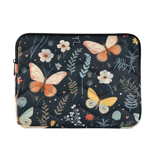 Funda para portátil de 13-14 pulgadas con diseño de mariposas