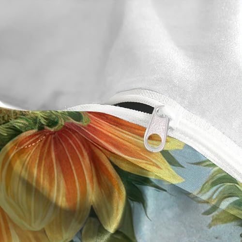Housse de couette tournesol 200x200 parure de lit microfibre 3D - 8