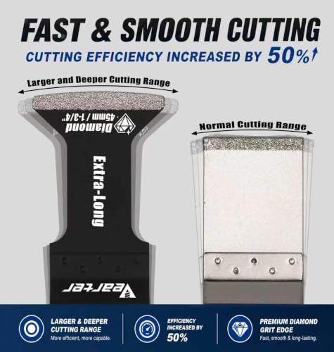 Vearter Extra Long Diamond Oscillating Blade