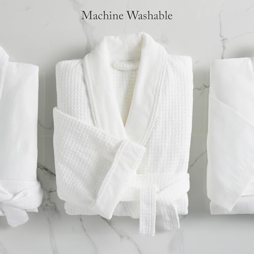 The Ritz-Carlton Waffle Terry Velour Robe - One Size Fits Most - White3