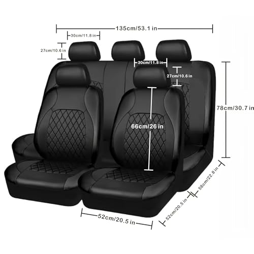 Housse de siège auto universelle en PU : ensemble complet lavable et ultra résistant