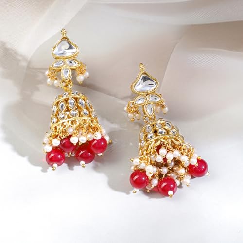 Image of Rubans Necklace Set Kundan Traditional Statement Jewellery Gift for Women & Girls