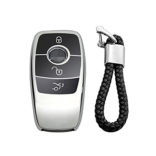 M.JVisun Soft TPU Case Cover Protector Car Remote Key Fob Case For Mercedes-Benz 2019-2022 A Class C Class G Class 2017-2022 E Class 2018-2021 S Class Fob Remote Key
