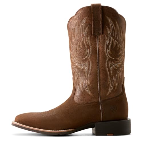 Ariat Men's Sport Rider Cowboy Boot, Aged Smokehouse/Vintage Oak, 10