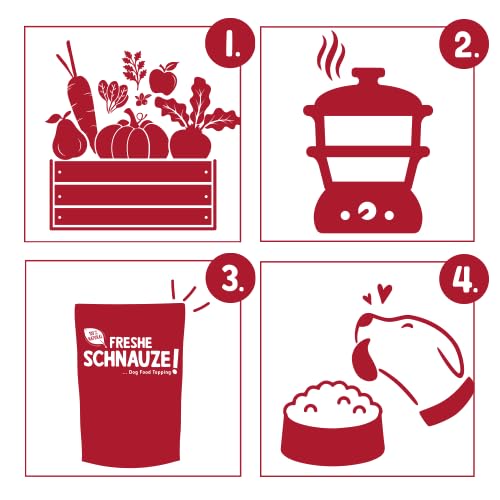 Bosch Freshe Schnauze - Erdig rotes Ackergemüse 8 x 200 g | Topping für Hundefutter | Für Trockenfutter und Nassfutter geeignet | mit frischer Rote Bete, Karotten, Kartoffeln & Hagebutten