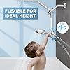 MakeFit Dual Handheld Shower Head Combo, 2-in-1 Rain Shower Heads System 8 Inch Rainfall Shower Head and 10 Modes High Pressure Hand Held Showerhead with Built-in Power Wash