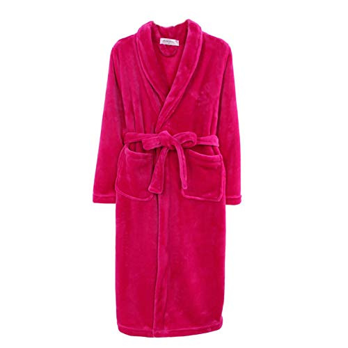 1PC Winter Plush Lengthened Shawl Bathrobe for Women Man,Unisex Long Sleeved Fleece Soft Spa Robe Coat with Belt,Home Shawl Collar Robe with Hood for Adults,Best Gift for Mom Dad Sister Brother Friend