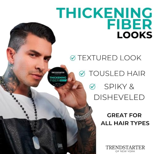 Image of TRENDSTARTER - THICKENING FIBER (4oz) (PACK of 2) - Medium Hold - Matte Finish - Premium Hair Thickening Clay Pomade - Water-Based - All-Day Hold Styling Product