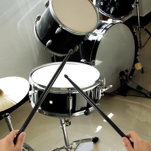 3 pares de baquetas de nailon para percusión negra miniatura 6