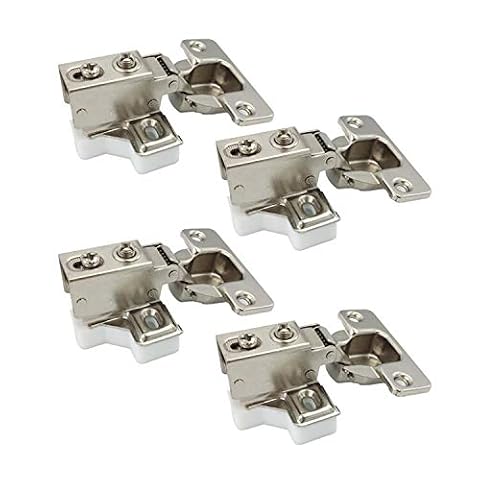 LIKERAINY 95 Deg Wpuszczane Zawias Ramowy 35mm z Amortyzatorem Hydraulicznym do Drzwi Szafy Kompaktowe z Miękkim Domykaniem Krótkie Mini Zawiasy 4 pcs