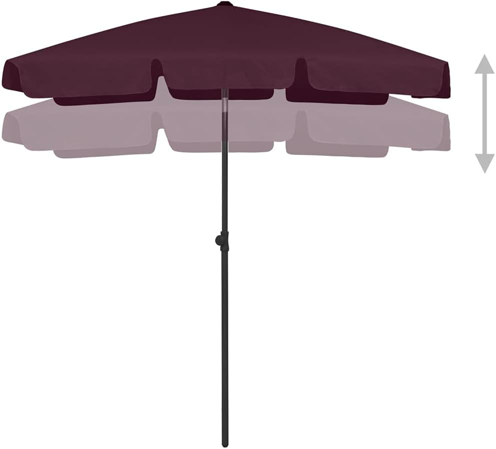 Beach Umbrella Sand Yellow 70.9"x47.2", Wind Resisitance Beach Umbrella, with top vent and Tilt Aluminum Pole, Weather and UV resistant Protection Sand Umbrella