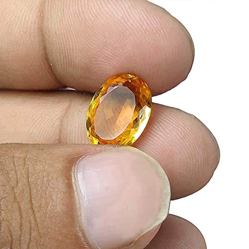 Gemme en vrac citrine jaune véritable de 12,25 ratti pour bague et pendentif sur mesure