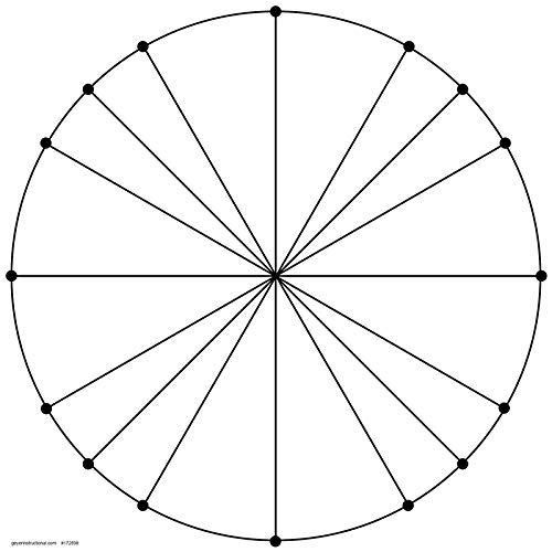 Unit Circle Large 3.5'x3.5' Dry-Erase Magnet