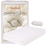 Cheesecloth, Grade 60, 36 Sq Feet, 100% Unbleached Cheesecloth Fabric for Cooking with Cooking Twine, Washable & Reusable Cotton Strainer, Filter(4 Sq Yards Cloth with 4 Yards Twine)