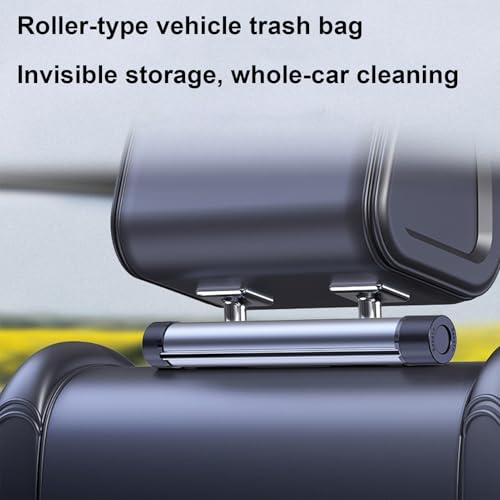 Papelera de reciclaje de coche para asiento trasero y organizador negro 8