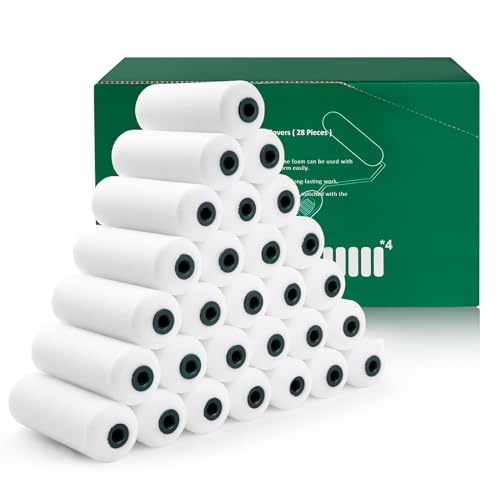 CoatPro Twools Foam Paint Roller, 28 Pack, 4 Inch Small Paint Roller Kit with High-Density Foam Paint Roller Covers, Mini Paint Rollers for Painting Walls, Home Painting Supplies