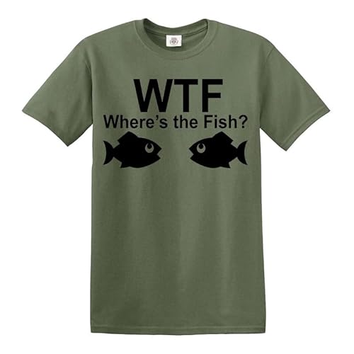 Darkwear T-shirts de pêche - Large gamme de choix disponibles, Wtf Where's the Fish, XL Darkwear T-shirts de pêche - Large gamme de choix disponibles, Wtf Where's the Fish, XL