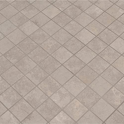 Tempest Grey 2X2 Matte Porcelain Mosaic, 22 Sft/Case, (22 Pcs) #TOP26