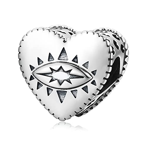 Abalorio de plata ley 925 con ojo de demonio pulsera serpiente
