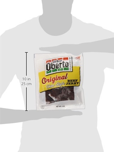 Oh Boy! Oberto Original Thin Style Beef Jerky, 3-Ounce Packages (Pack of 12)
