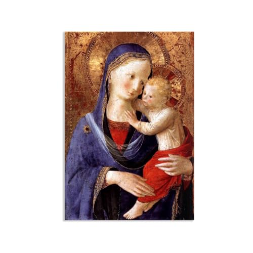 Reproductions de tableaux Fra Angelico Vierge et enfant grand format pour mur vide