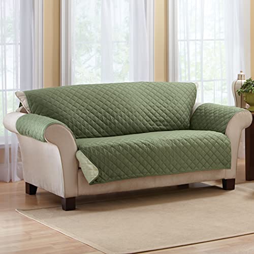 Collections Etc Pegasus Home Reversible Furniture Protector, Sofa, Olive/Sage #TOP1
