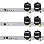 Henkelion 1 Pair 2 3 5 10 Lbs Adjustable Ankle Weights for Women Men Kids, Strength Training Wrist and Ankle Weights Sets for Gym, Fitness Workout, Running, Lifting - Black Grey Pink Blue Purple - Image 2