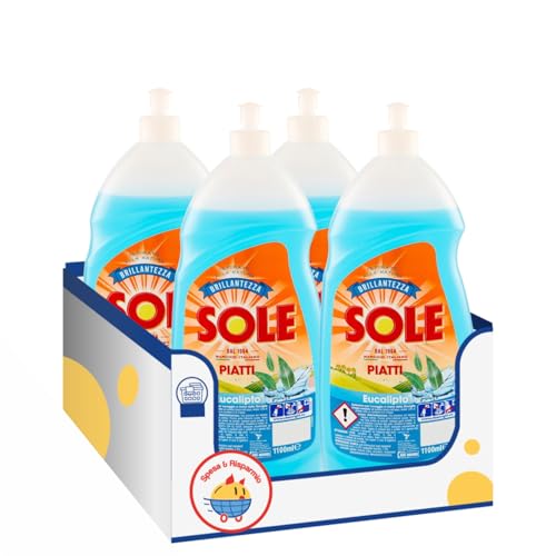 Detergente Piatti Liquido Brillantezza Eucalipto – 1100 ml – Variazioni 4/8/12 Pezzi (4)