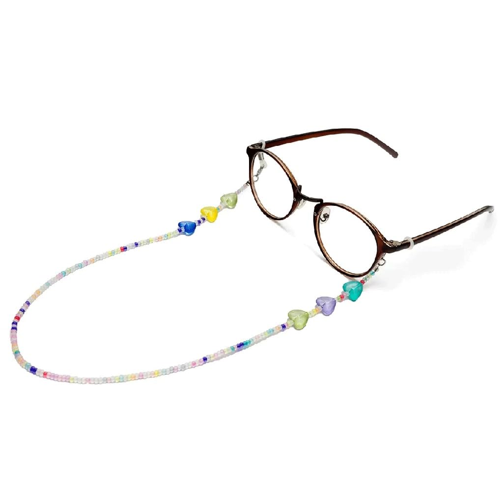Cadena de Gafas for Colgar en el Cuello, Gafas Transparentes, Cuerda acrílica, Cadena Colgante for Mujer(3-Pack)