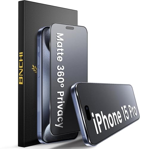 Verre trempé iPhone 15 Pro anti-espion mat pour travailler sur votre écran en terrasse