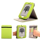 Mulbess - Nook GlowLight 4th Stand Case Cover - Leather Case Cover with Elastic Hand Strap (For Nook GlowLight 4th, Stand Green)