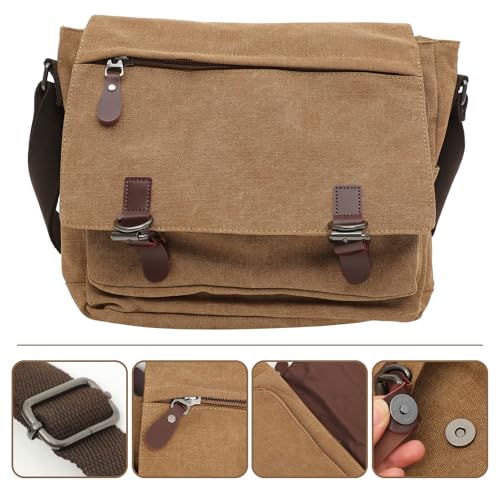 Bolso bandolera para hombre PRETYZOOM de lona ligera, ideal para estudiantes en su día a día 7