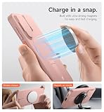 SURITCH Magnetyczna obudowa Kompatybilna z Samsung Galaxy S25 5G, obudowa na telefon z metalowym stojakiem i ochroną aparatu, odporna na wstrząsy i zarysowania, etui na Galaxy S25 (Różowe Morze)